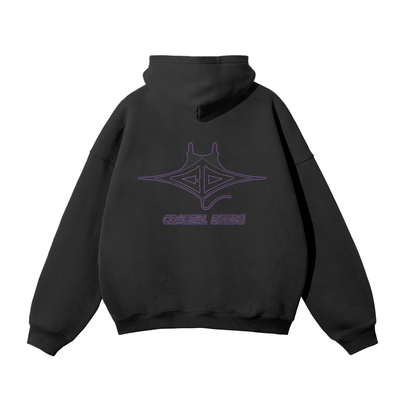 Purple Coastal Deeds Icon Hoodie
