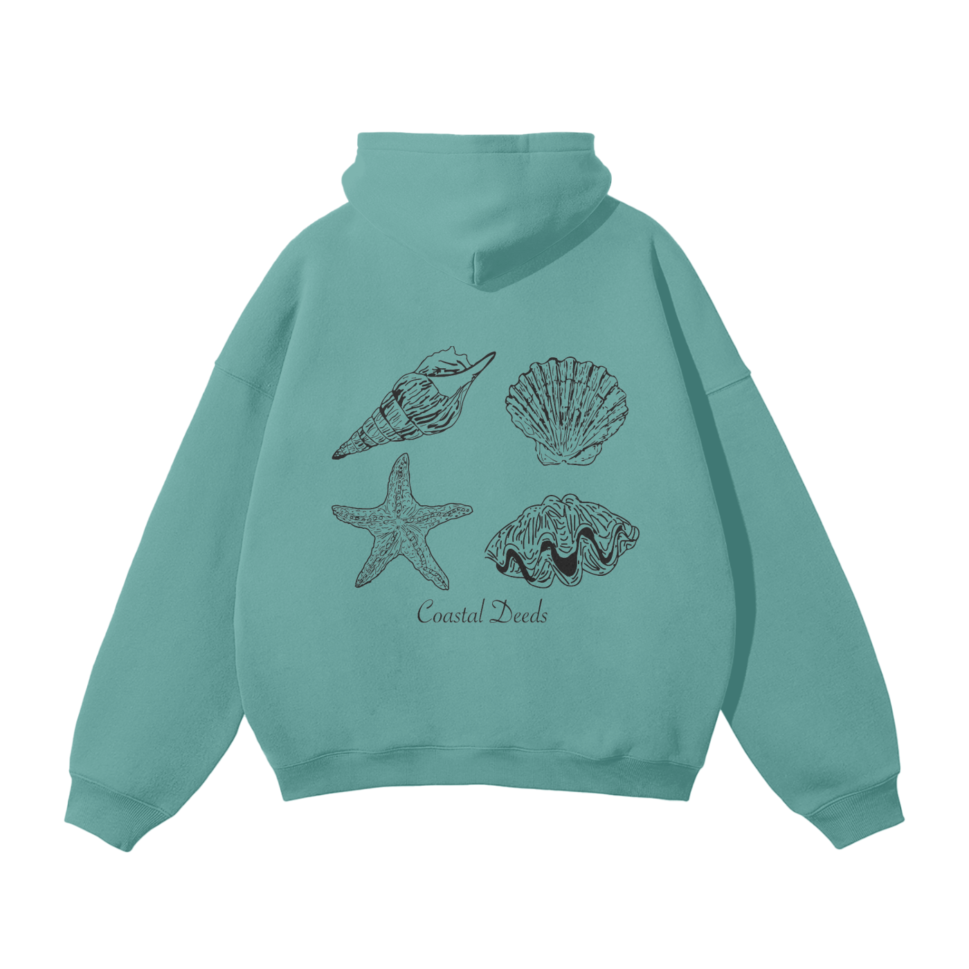 Light Green Sea Shells Hoodie