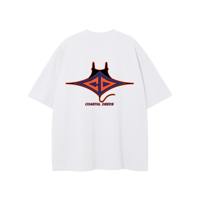 Orange Icon White Tee