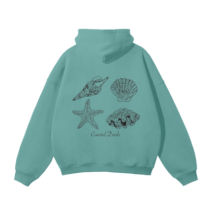 Light Green Sea Shells Hoodie