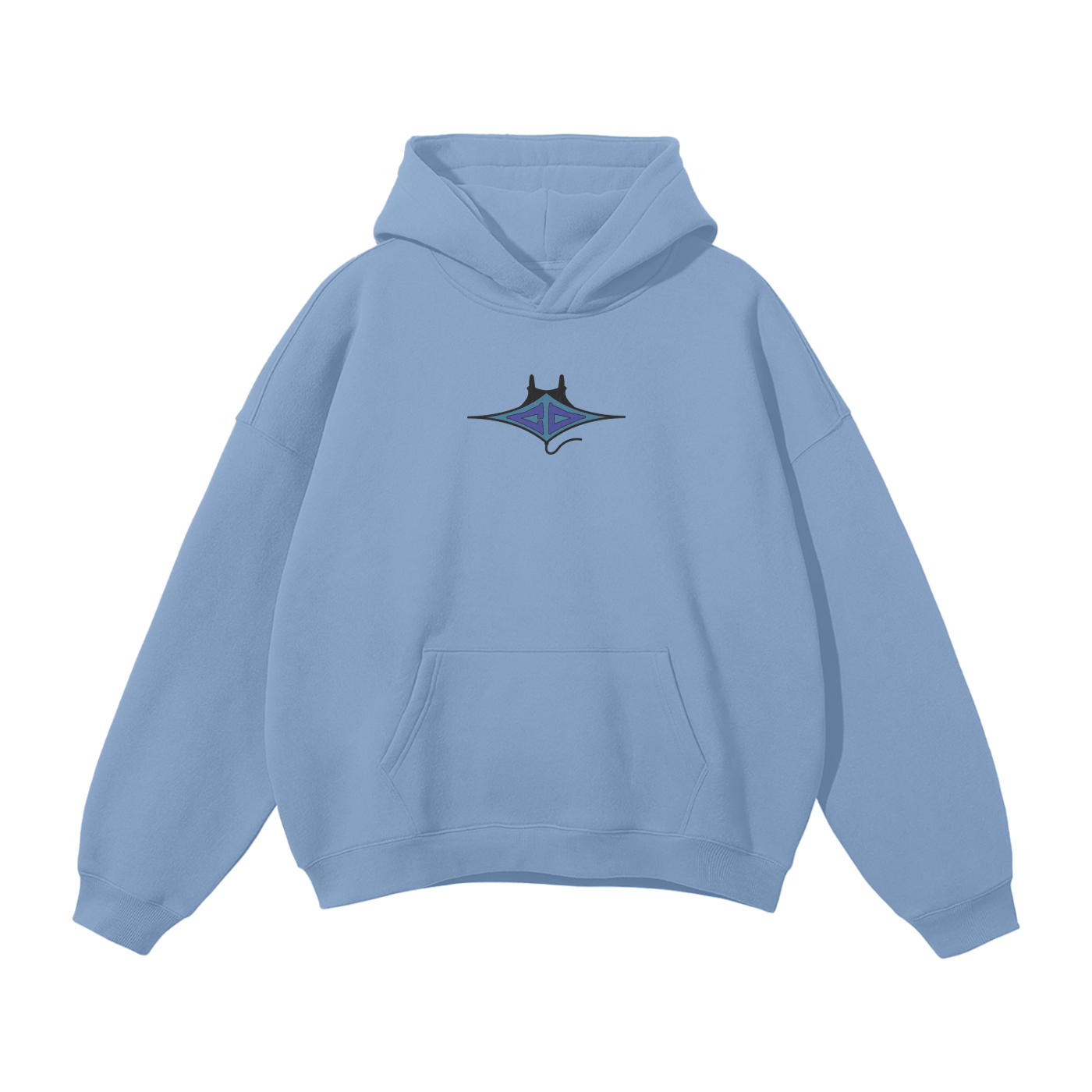 Light Blue Coastal Deeds Icon Hoodie