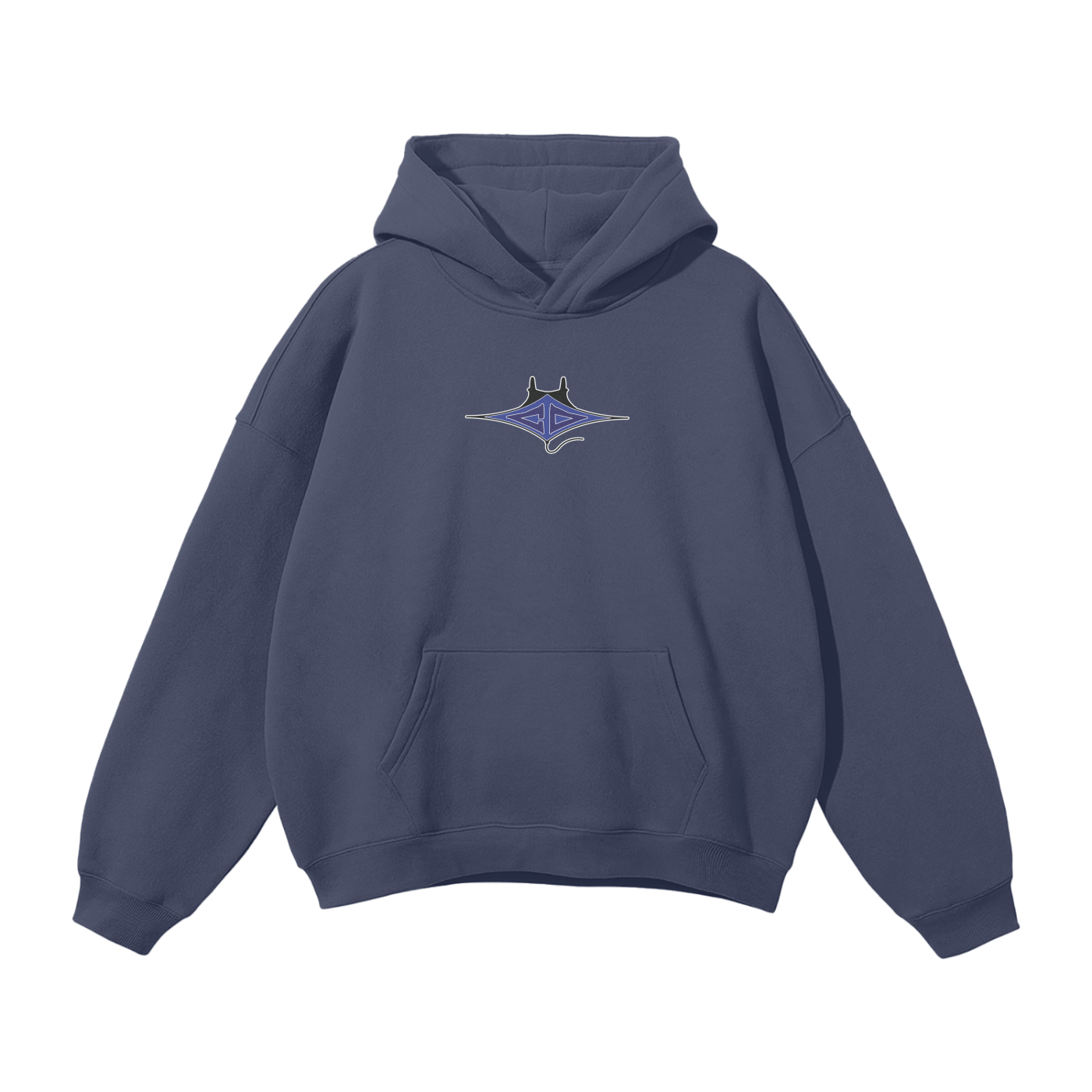 Dark Blue Coastal Deeds Icon Hoodie