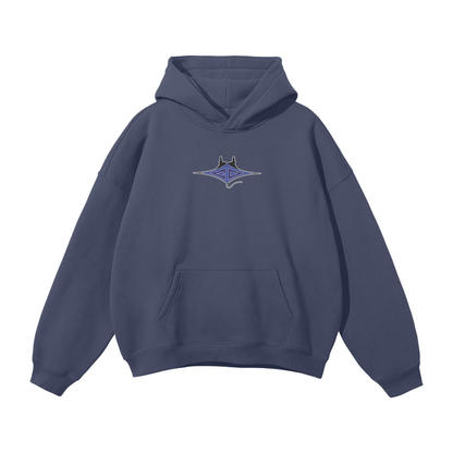 Dark Blue Coastal Deeds Icon Hoodie